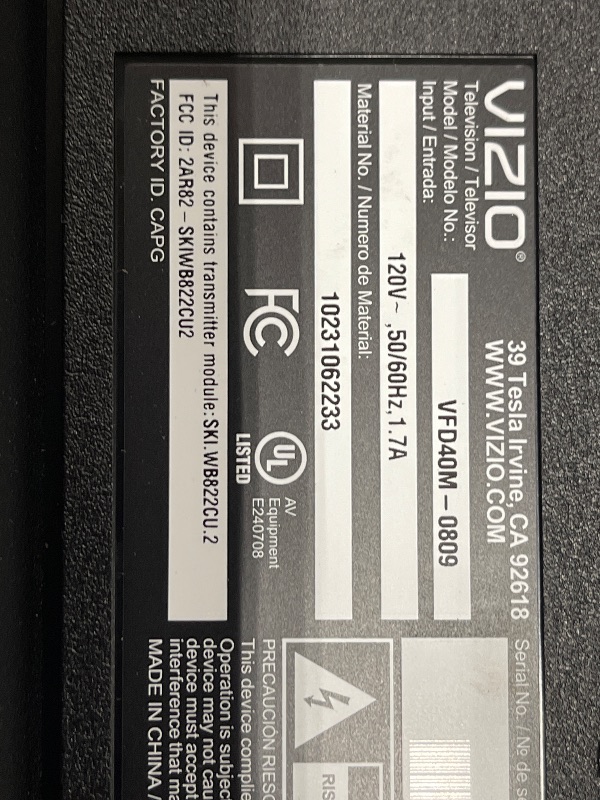 Photo 1 of VIZIO 40-inch Full HD 1080p Smart TV with DTS Virtual: X, Alexa Compatibility, Google Cast Built-in, Bluetooth Headphone Capable, (VFD40M-08 New)