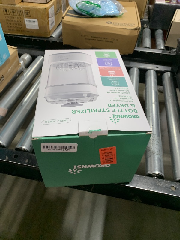 Photo 1 of GROWNSY Bottle Sterilizer and Dryer, Compact Electric Steam Baby Bottle Sterilizer (Esterilizador de Biberones), Bottle Sanitizer for Baby Bottles, Pacifiers, Pump Parts