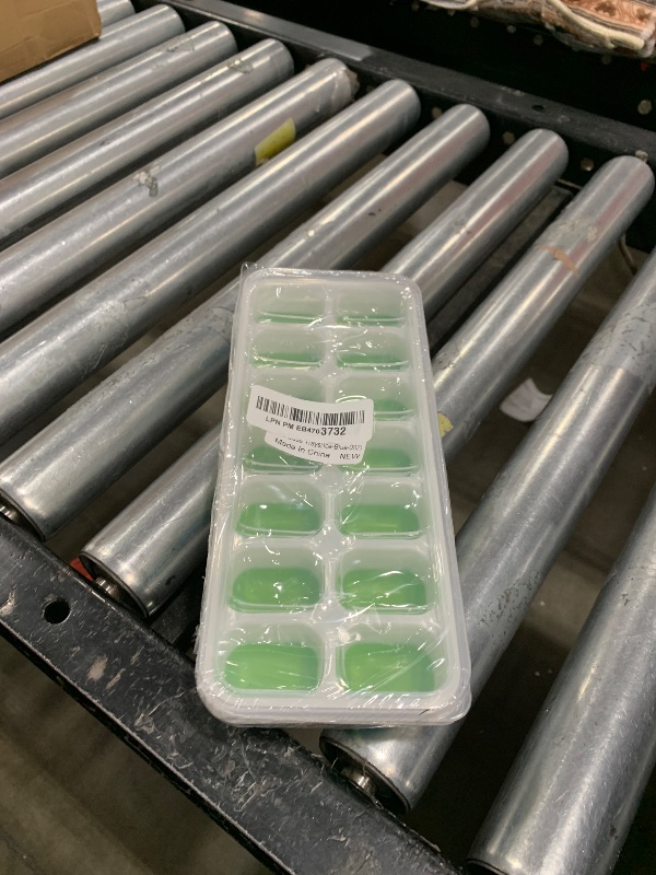 Photo 1 of Ice Cube Trays, Silicone Easy-Release and Flexible 14-Ice Trays with Spill-Resistant Removable Lid, BPA Free, Durable and Dishwasher Safe, 2 Pack