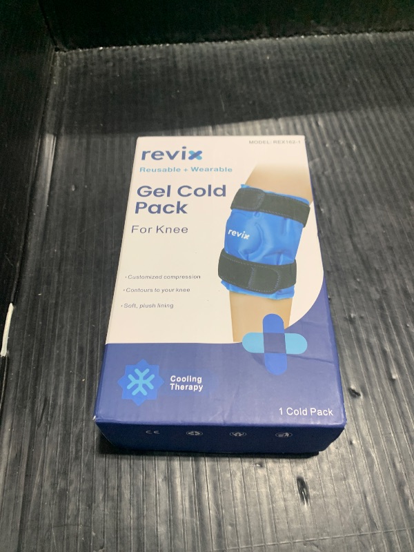 Photo 1 of REVIX Ice Pack for Knee Pain Relief, Reusable Gel Ice Wrap for Leg Injuries, Swelling, Knee Replacement Surgery, Cold Compress Therapy for Arthritis, Meniscus Tear and ACL Blue