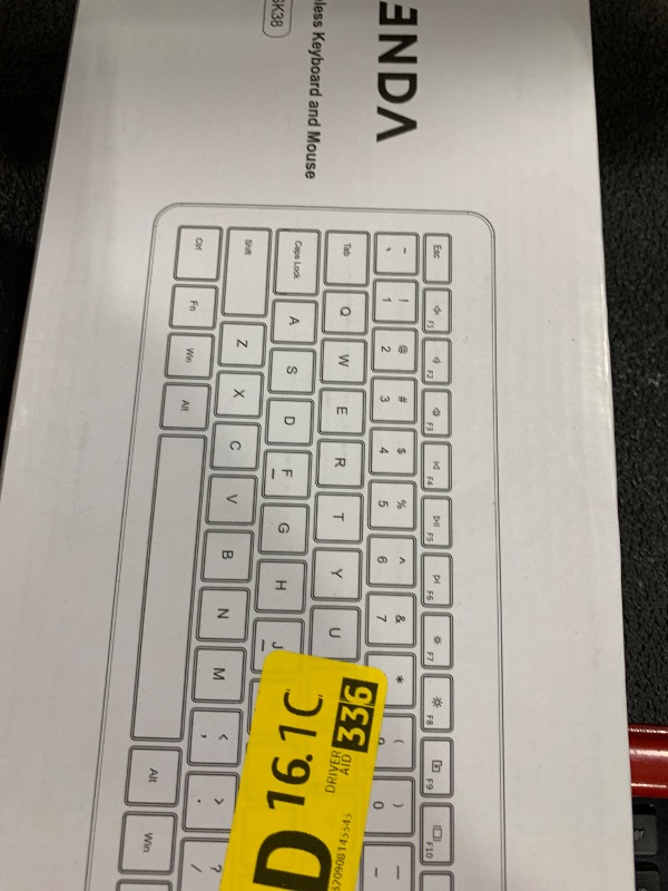 Photo 1 of Wireless Keyboard and Mouse Combo - Full Size Slim Thin Wireless Keyboard Mouse with Numeric Keypad 2.4G Stable Connection Adjustable DPI (Dark Blue)