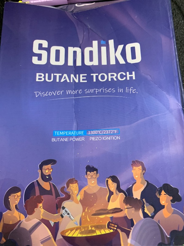 Photo 1 of Sondiko Butane Torch with Fuel Gauge S907, Refillable Soldering Torch with Adjustable Flame for Welding, Resin Art, Industrial(Butane Gas Not Included)