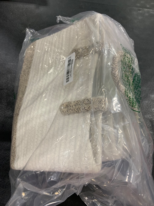 Photo 1 of Tall Laundry Basket,Woven Cotton Rope Laundry Hamper Sorters,60L Versatile Storage for Dirty Clothes,Baby Toys,and Blankets in Bathroom, Nursery,and Living Room (White Brown,50L)