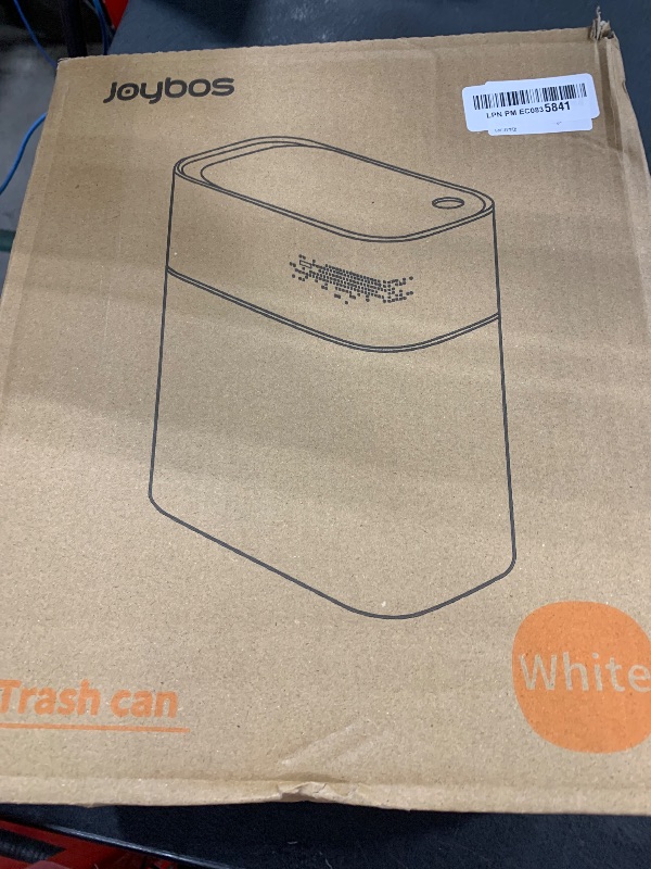 Photo 1 of MOPALL Small Bathroom Trash Cans with Lids,Motion Sensor Bathroom Trash Can,Narrow Waterproof Plastic 3.5 Gallon Automatic Adsorption Touchless Garbage Can,White