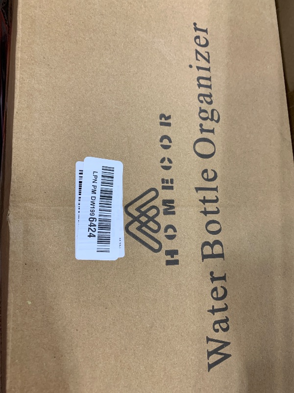 Photo 1 of 4 Pack Water Bottle Organizer, Large Compartment Stackable Kitchen Pantry Organization and Storage Rack, Plastic Water Bottle Holder for Kitchen Cabinet Organizer and Storage, Tumbler Mug Cup Shelf