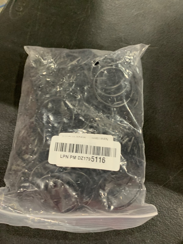 Photo 1 of 100Pack Curtain Rings with Clips Hooks, Rustproof Metal Stainless Steel Drapery Rings, 1.5in Interior Diameter Curtain Hangers Clips, Fits Diameter 1.2 in Rod, Vintage Black