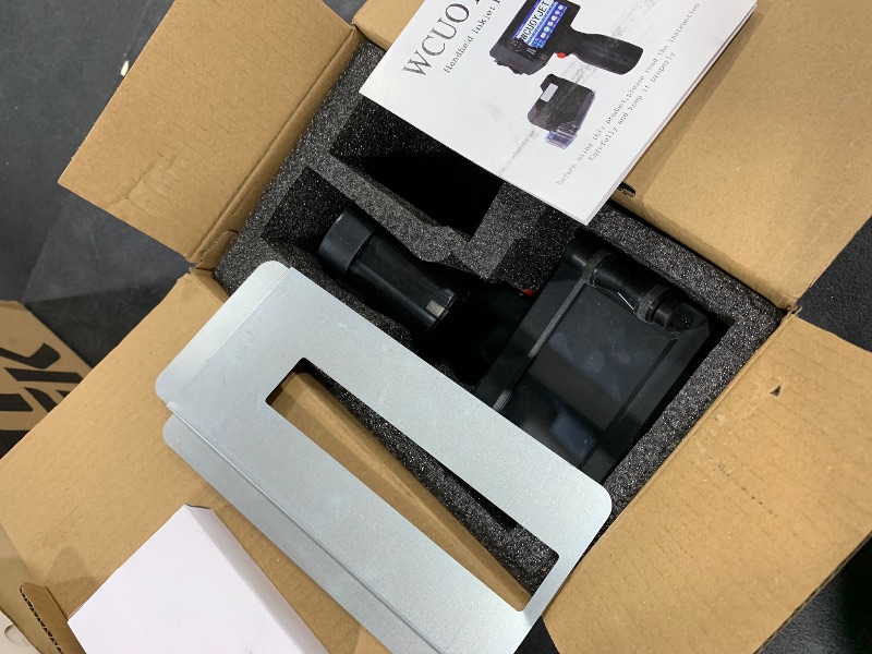 Photo 1 of H760 Handheld Inkjet Printer, Printing Height 0.08-0.5 Inch Portable Handheld Printer with 42ml Quick-Drying Ink Cartridge 4.3Inch Touch Screen for Text/QRCode/Batch Number/Image/Date/Label/Barcode