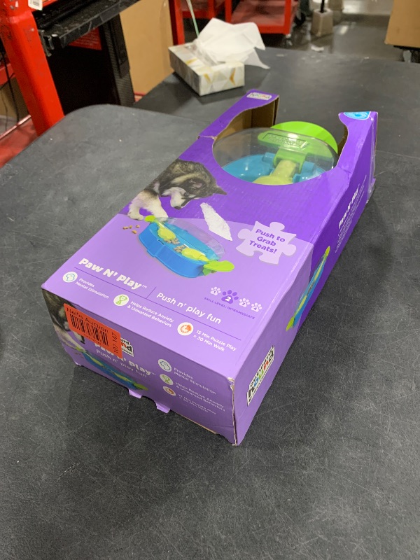 Photo 1 of Outward Hound by Nina Ottosson Paw N' Play Dog Treat Puzzle, Level 2 Intermediate Enrichment Toy, Blue, Small