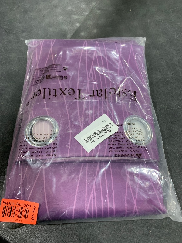 Photo 1 of Estelar Textiler Purple and Greyish White Blackout Curtains 54 Inch Length, Light Blocking Gradient Grommet Drapes for Living Room, Thermal Insulated Ombre Curtains for Bathroom,52Wx54L,2 Panels