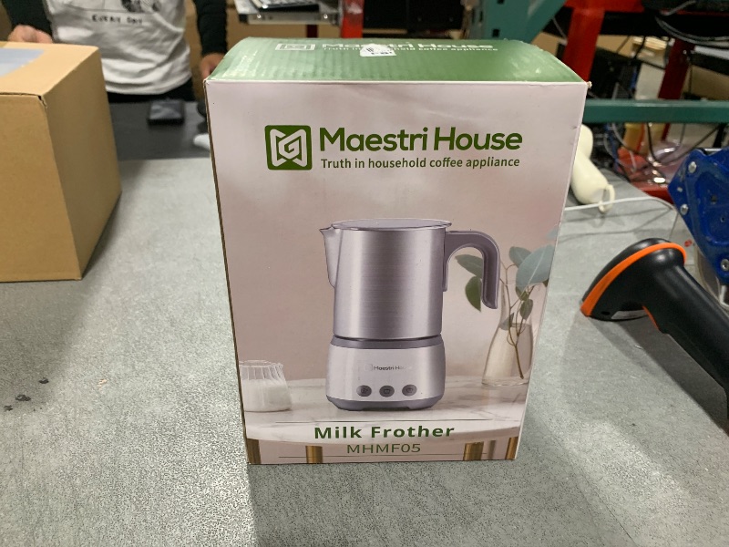 Photo 1 of Maestri House Milk Frother, 4-in-1 Electric Milk Steamer and Frother, 16.9OZ 600W Smart Touch Control Hot and Cold Foam Maker, Memory Function for Latte, Cappuccinos, Warm Milk, Hot Chocolate Milk
