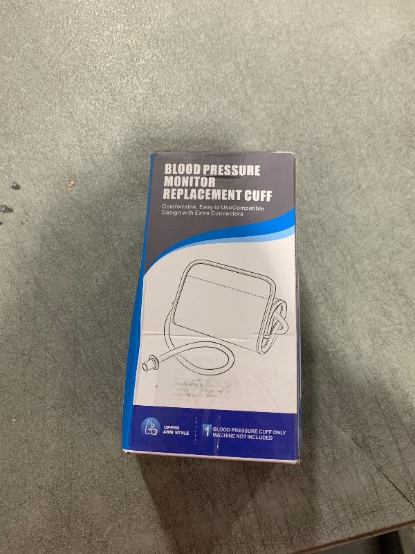 Photo 1 of Pre-Formed Blood Pressure Replacement Cuff, Quick Wrap for Easy Use, 9"-17" Adjustable BP Cuff for Medium to Large Arms, 6 Universal Connectors Compatible with Omron & Other Monitors (Cuff Only)