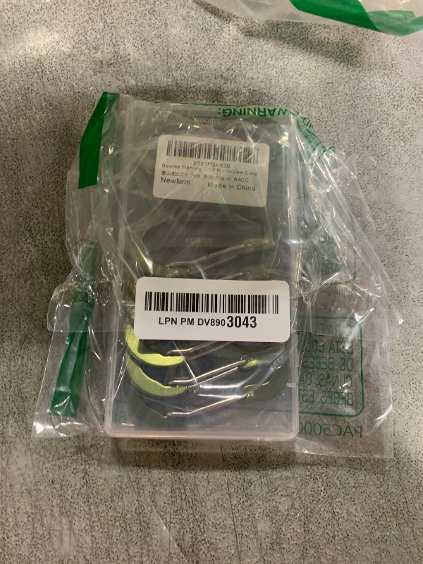 Photo 1 of Booms Fishing CC5 Multi-Use Carabiner Clips, 10 Pack 2.7" Small Caribeener Clips, Mini Keychain Caribeaner Clip, Aluminum D Ring Carabiners, Green