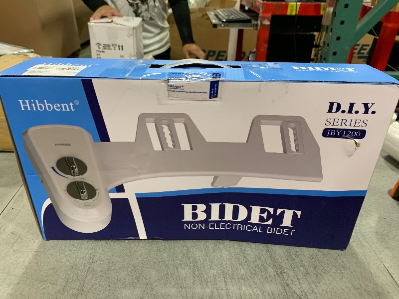 Photo 1 of Hibbent Bidet Attachment for Toilet, Self Cleaning Dual Nozzle, Hot & Cold Water Spray Non-Electric Mechanical Bidet Toilet Seat for Rear or Female Washing Sanitizing, Adjustable Water Pressure, White