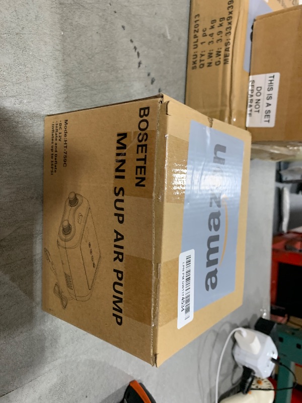 Photo 1 of BOSETEN Paddle Board Pump, SUP Electric Air Pump, Deflation Function, Auto-Off, 12V DC Car Connector for Inflatable Stand Up Paddle Board, Kayaks, Boats, Inflators, Paddleboards