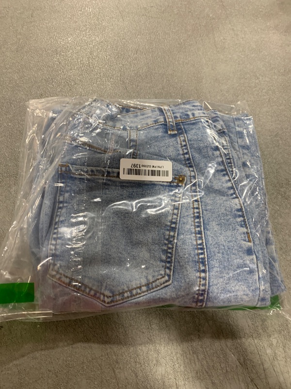Photo 1 of GRAPENT Wide Leg Jeans Woman Cropped Pants for Women Going Out Pants Barrel Leg Jeans Women Pantalones Vaqueros De Mujer High Rise Jeans for Women Color Roadnight Blue Large Size 12 Size 14