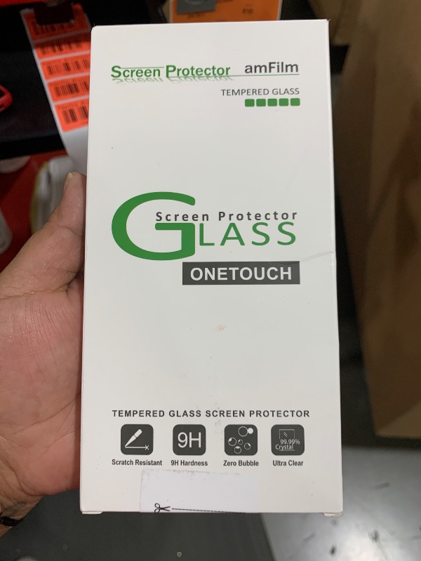 Photo 1 of amFilm Auto-Alignment OneTouch for iPhone 16e [6.1''] Screen Protector + Camera Lens Protector, Tempered Glass, 30 Seconds Installation, Bubble Free, Case Friendly, Anti-Scratch [2+2 Pack]