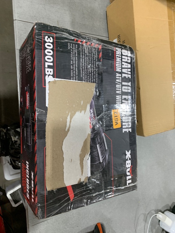 Photo 1 of X-BULL New 12V DC 3000LBS IP68 Waterproof Electric Winch for Towing ATV/UTV, Boat, Off Road, Wireless Remote and Corded Control Recovery, Portable Synthetic Rope Electric Winch with Hawse Fairlead.