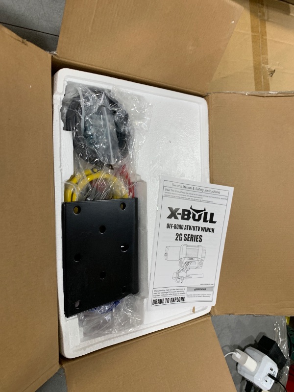 Photo 1 of X-BULL New 12V DC 3000LBS IP68 Waterproof Electric Winch for Towing ATV/UTV, Boat, Off Road, Wireless Remote and Corded Control Recovery, Portable Synthetic Rope Electric Winch with Hawse Fairlead.