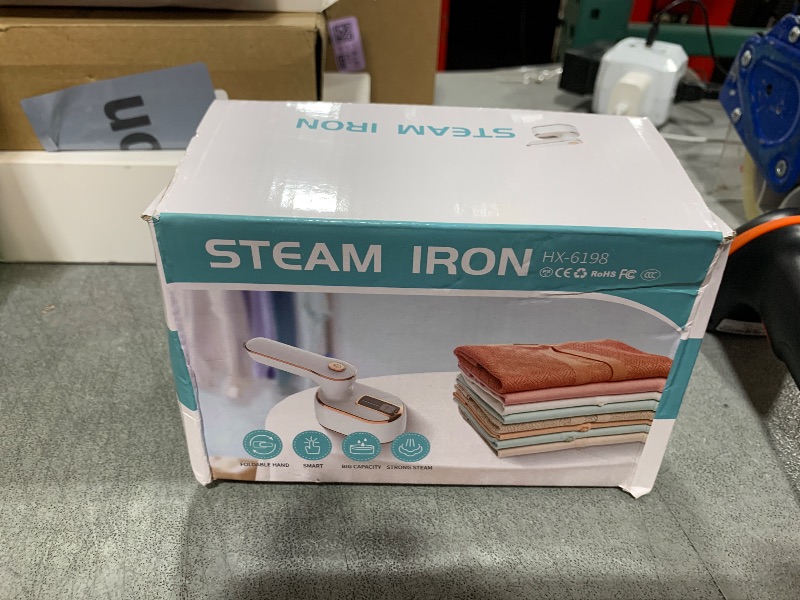 Photo 1 of Travel Steamer Iron for Clothes Mini - Portable Ironing Machine Travel Small Size Portable Steamer Travel College Dorm Home Essentials Steamer for Clothes(White)