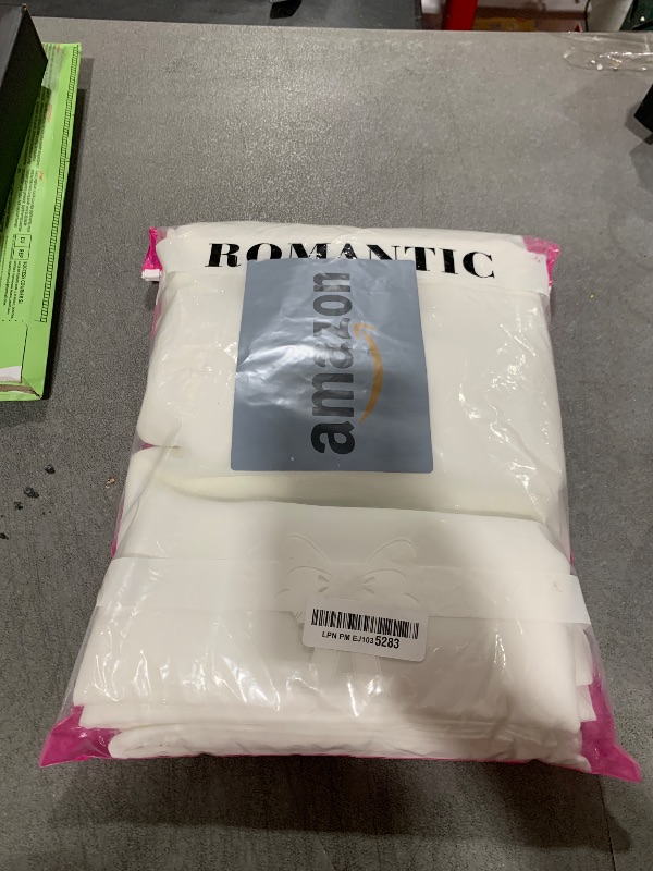 Photo 1 of Ceiling Drapes Wedding Arch Draping Fabric White 5FTx20FT 2 Panels Arch Decorations for Ceremony Chiffon Drapery for Arbor Chiffon Backdrop Voile Sheer Curtains for Party Tent Ceiling Drape Outdoor