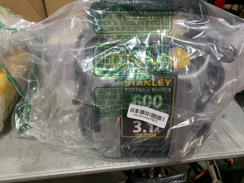 Photo 1 of STANLEY J309 Portable Power Station Jump Starter 600 Peak Amp Battery Booster, 3.1A USB Ports, Battery Clamps