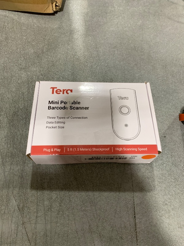 Photo 1 of Tera Mini 1D 2D QR Wireless Barcode Scanner, Waterproof Shockproof Pocket Scanner, 3-in-1 BT & USB Wired & 2.4G Bar Code Reader Portable Image Scanner Work with iOS, Windows, Android 1100D
