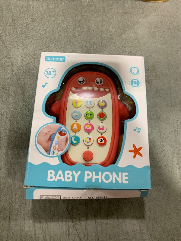 Photo 1 of Baby Musical Toys,Baby Shark Phone Toys with Light and Sound, Teething Phone Toy for Babies - Play and Learn for Children and Toddlers… (RED)