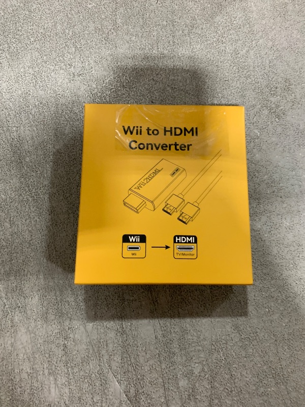 Photo 1 of GANA Wii to HDMI Converter Adapter with Hdmi Cable Connect Wii Console to HDMI Display in 1080p Output Video with 3.5mm Audio Supports All Wii Display Modes White