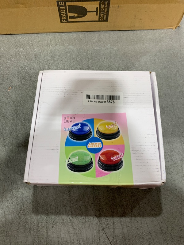 Photo 1 of BEAN LIEVE 4-Pack Game Buzzers - Family feud Buzzer with Lights and Sounds, Answer Buzzers for Classroom, Quizzes Party, Buzzer for Game Show for Kids, Adults and Teacher Supplies