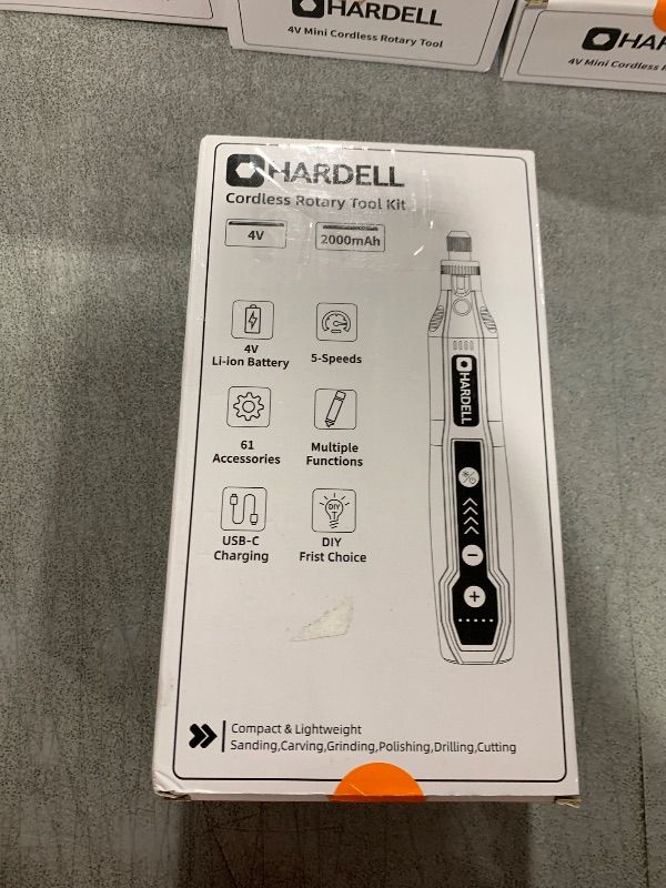 Photo 1 of HARDELL Mini Cordless Rotary Tool Kit, 5-Speed and USB Charging with 61 Accessories, Multi-Purpose 3.7V Power Rotary Tool for Sanding, Polishing, Drilling, Etching, Engraving, DIY Crafts