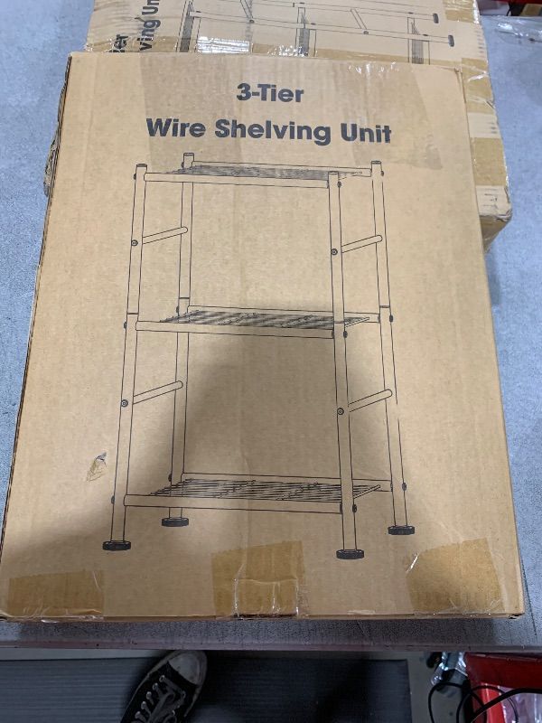 Photo 1 of Sakugi Storage Shelves - 3 Tier Shelf Organizer, Sturdy Metal Shelving with Adjustable Leveling Feet, Space-Saving Shelves Organizer for Pantry, Laundry, Kitchen (18" x 12" x 30", Black)
