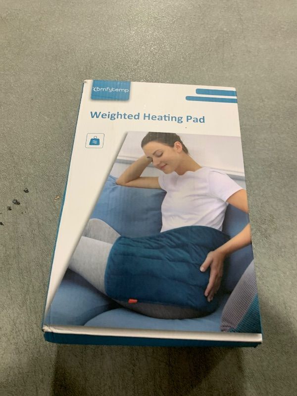 Photo 1 of Comfytemp Weighted Heating Pad for Back & Cramps, Father's Day Gifts, Birthday Gifts for Mom Dad Women Men, 2.2lb Electric Neck Shoulder Heat Pad for Pain Relief, FSA HSA Eligible, 2H Auto-Off, 12x24