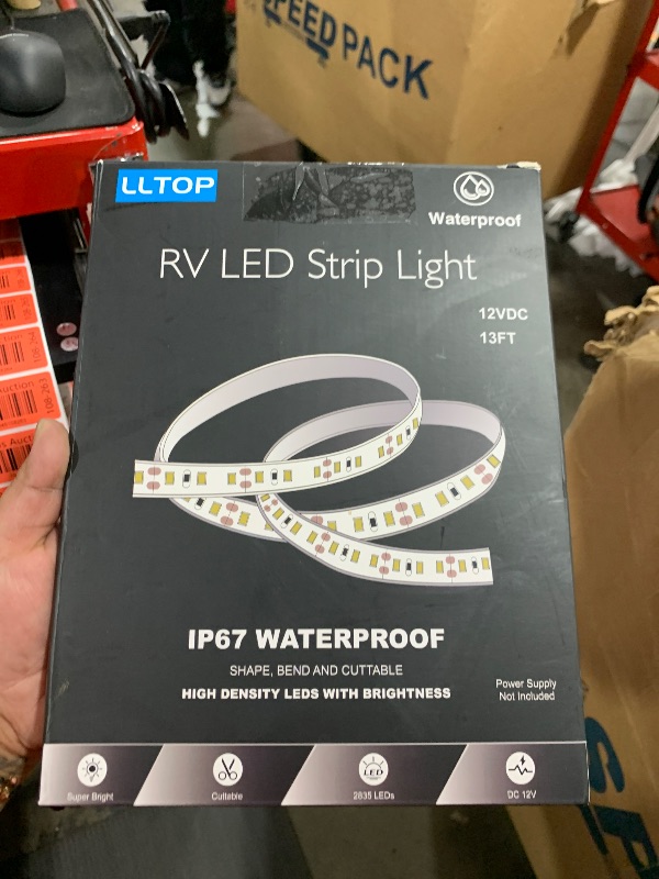 Photo 1 of LLTOP RV Awning Lights 12vdc 13ft/4m White LED Strip Camper Waterproof IP67 Motorhome Travel Trailer Canopy Outdoor RV Underglow Exterior Tape Lights