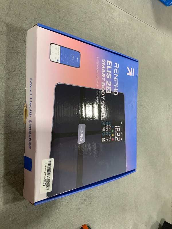Photo 1 of RENPHO Smart Scale with BMI, Body Fat, Muscle Mass, Bluetooth Scale for Body Weight, FSA HSA Store Eligible, 13 Metrics with Large VA Display, Support App Connection, Black, Elis 2X