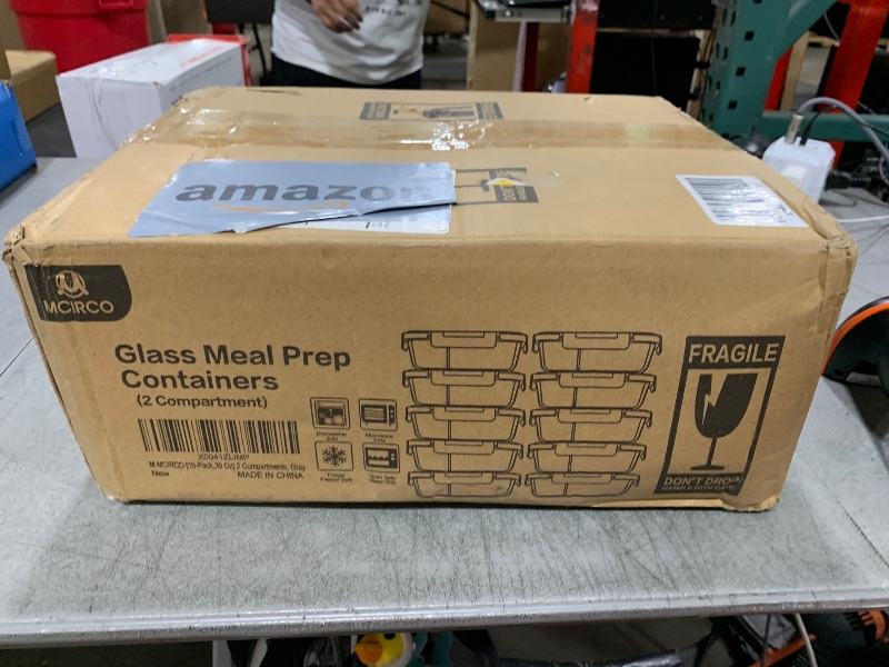 Photo 1 of M MCIRCO 10-Pack,30 Oz Glass Meal Prep Containers 2 Compartments Airtight Lunch Bento Boxes with Lids, Glass Food Storage Containers, Microwave, Oven, Freezer and Dishwasher