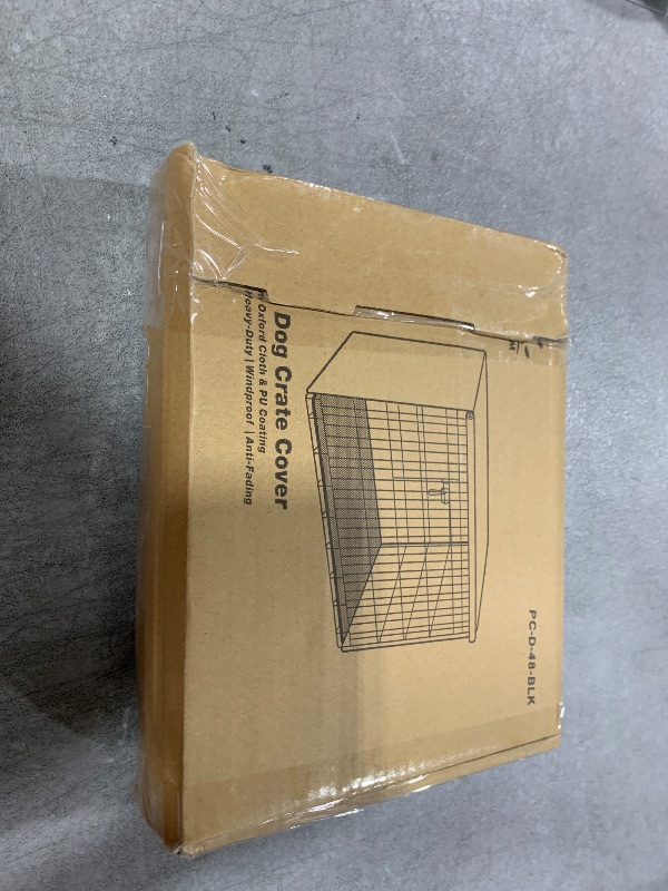 Photo 1 of Zettum Dog Crate Cover 48 Inch - 600D Dog Kennel Cover, Heavy Duty Dog Crate Cover Universal Fit for 48 Inch Wire Pet Crates, Waterproof Small Dog Cage Cover (Crate Cover only)
