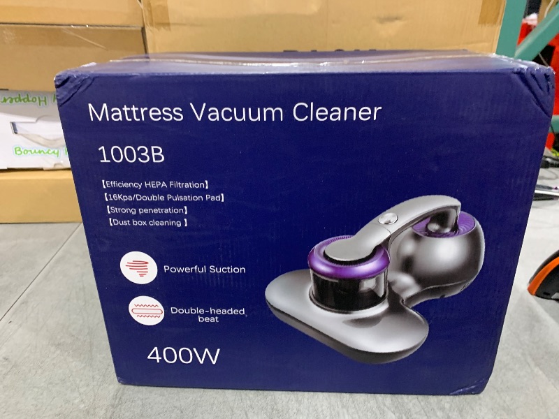 Photo 1 of Mattress Vacuum Cleaner, Handheld UV Bed Vacuum Cleaner 16KPa & 12800 Vibrations Per/Min Upgraded Effectively Clean Up Bed, Pillows, Cloth Sofas, Carpets and Ther Fabric Surfaces