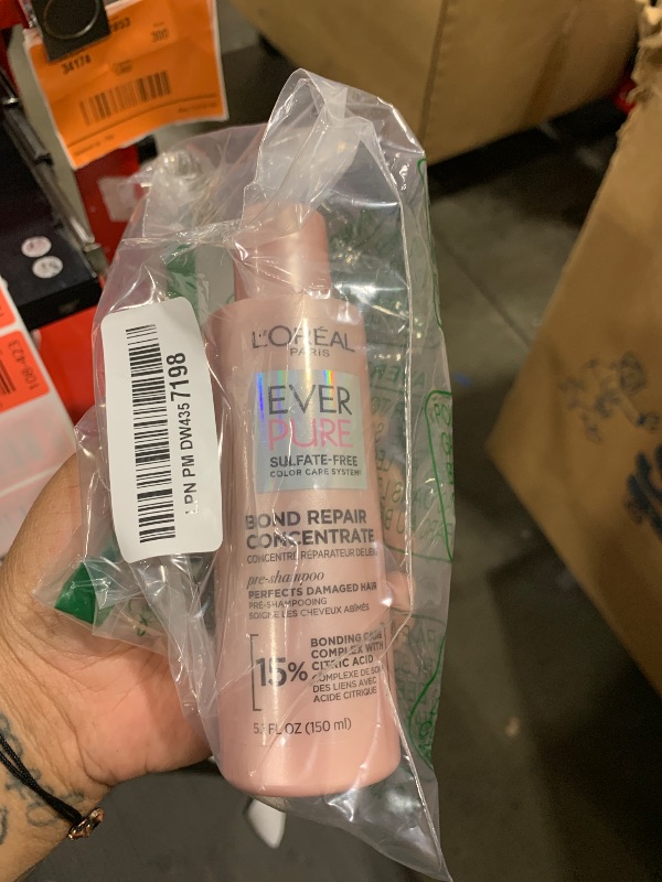 Photo 1 of L'Oreal Paris Sulfate Free Bond Repair Pre Shampoo Treatment, Hair Repair for Colored, Bleached or Damaged Hair, EverPure, 5.1 Fl Oz