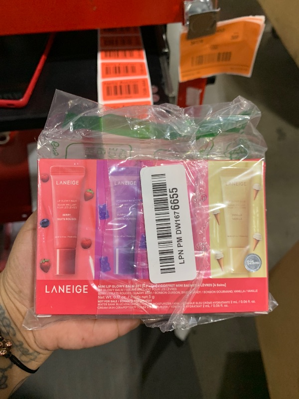 Photo 1 of LANEIGE Mini Lip Glowy Balm Set: Keeps Lips Hydrated, Glossy, and Moisturized with Nourishing Shea and Murumuru Butters