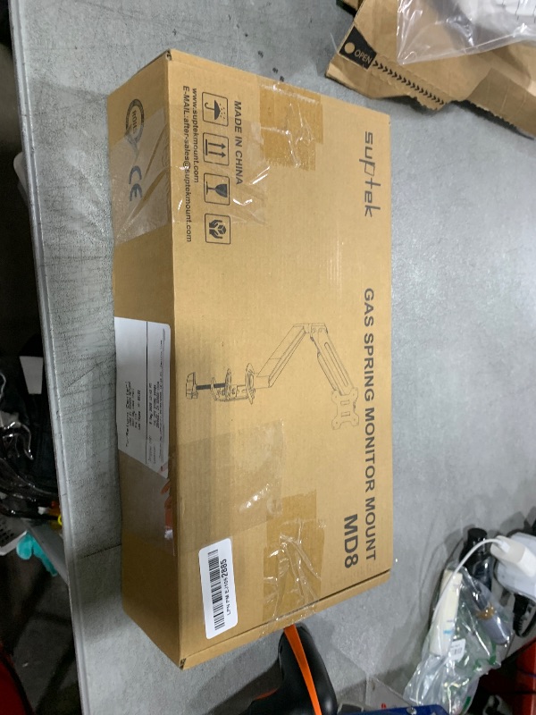 Photo 1 of Suptek Monitor Mount Gas Spring Monitor Arm Desk Mount Fully Adjustable Fits 17 20 22 23 24 26 32 inch Monitors Weight Capacity up to 22 lbs