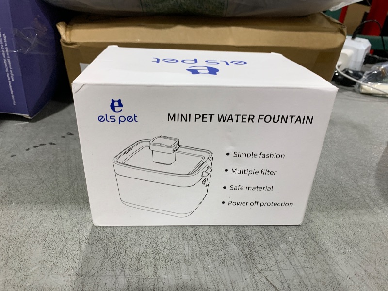 Photo 1 of Cat Water Fountain: ELS PET Automatic Cat Fountain, USB 20dB Ultra-Quiet Pet Water Fountain, Translucent Mini Water Tank, 1.5L/50.7oz Cat Water Bowl for Small to Medium Size Cat Dog Green YSJ01