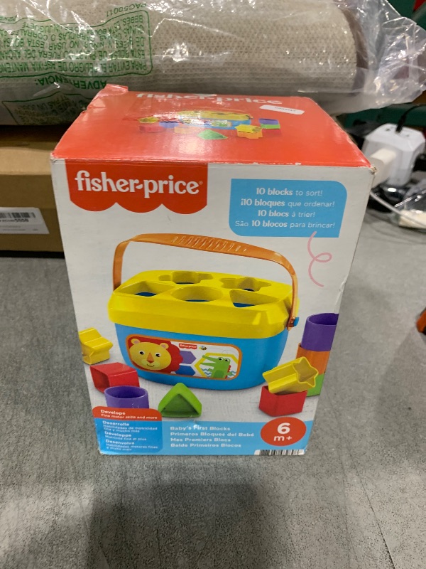 Photo 1 of Fisher-Price Stacking Toy Baby's First Blocks Set of 10 Shapes for Sorting Play for Infants Ages 6+ Months