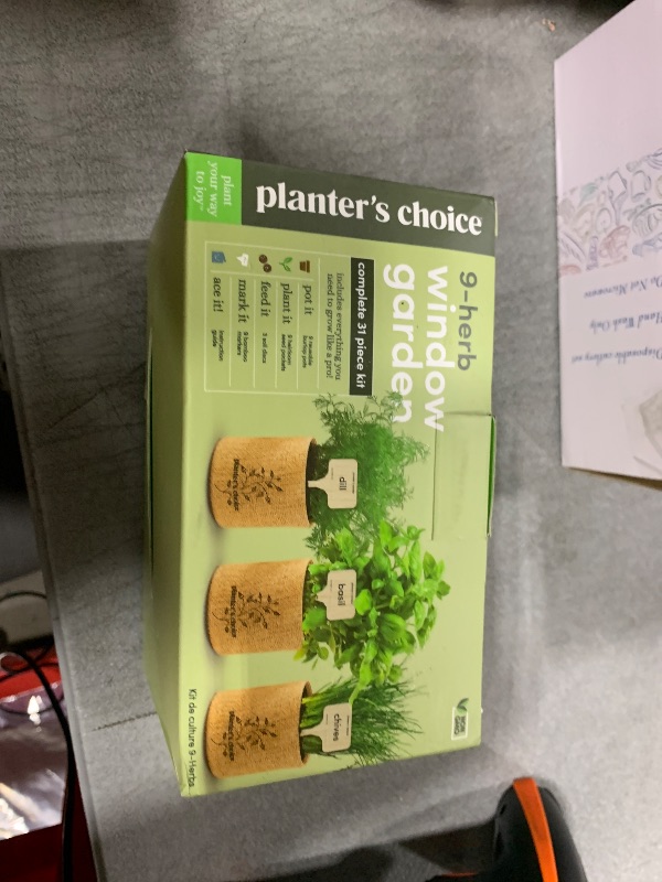 Photo 1 of 9 Herb Indoor Window Garden Kit - Mother's Day Gift - House Plants Seeds - Best Unique Gift Ideas for Women, Mom, Friend, Her, Birthday, Housewarming, Mother - New Home Kitchen Gifts