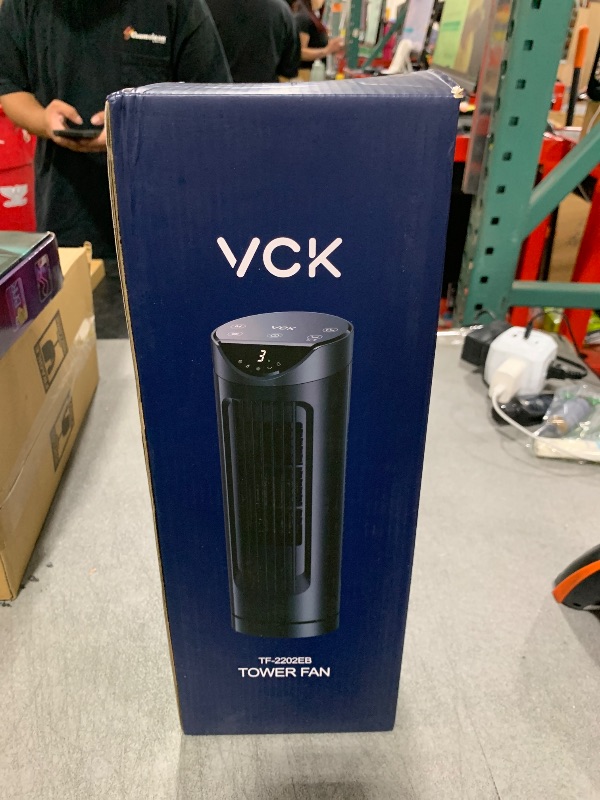 Photo 1 of Tower Fan for Bedroom, 26 dB Quiet Bladeless Fan with Remote, LED Display, 9 Speeds, 1-8H Timer, Personal Desk Fan 90° Oscillating Fans for Indoors, 13 Inch Portable Table Fan for Room, Home, Office