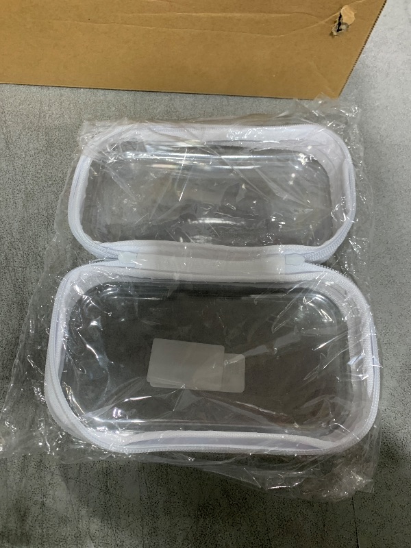 Photo 1 of 3PCS Zippered Transparent Cases for Snacks,Portable Waterproof Cosmetic Bag with Zipper,Clear Hard Shell Zipper Case for Cosmetic Storage, Putting Snacks, Pencil Case(3PCS-S)