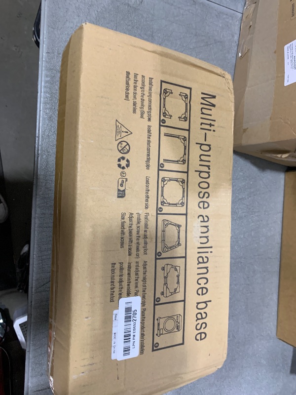 Photo 1 of Nefish Mini Fridge Stand Universal Raised Base Adjustable Refrigerator Stands with 4 Strong Feet Washing Machine Pedestal Multi-Functional Bases for Dryer (Black)