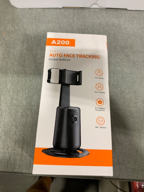 Photo 1 of Auto Face Tracking Tripod 360° Rotating Auto Tracking Phone Stand, No App, Phone Camera Stand with Remote and Gesture Control, Rechargeable Smart Shooting Stand for Live Video Recording Tiktok?Black?