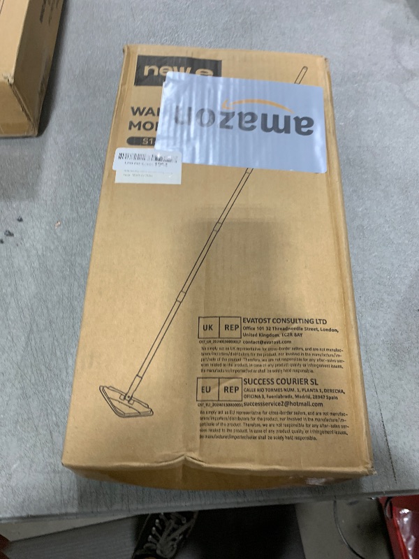 Photo 1 of NEWE Wall Mop Cleaner with 80 inches Long Handle, 180° Folding Ceiling Cleaning Tool with Squeegee for Washing Painted Walls, Triangle Baseboard Scrubber with 4 Chenille Duster and 2 Microfiber Pads
