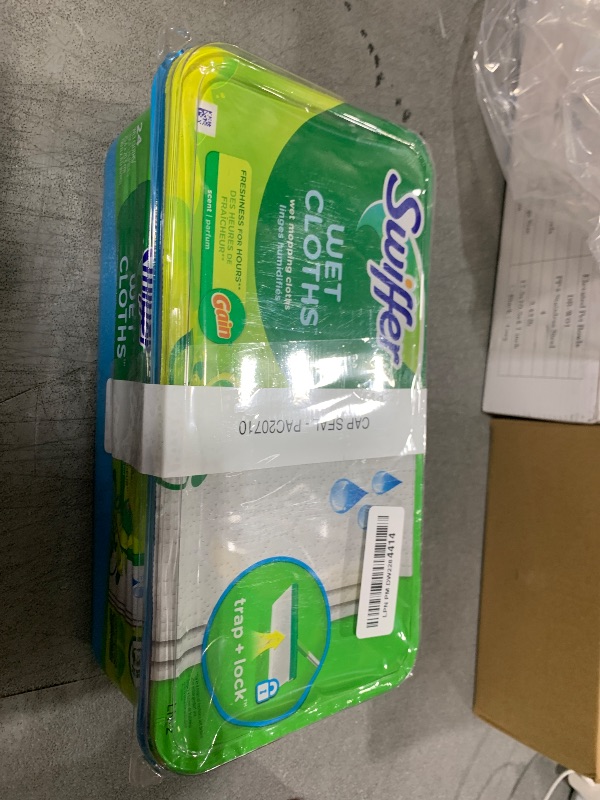 Photo 1 of Swiffer Sweeper Wet Mopping Cloths, Multi-Surface Floor Cleaner with Gain Original Scent, 24 Count