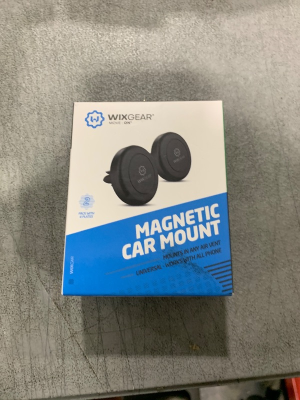 Photo 1 of Magnetic Phone Holder for Car, WixGear [2 Pack] Universal Air Vent Magnetic Phone Mount for Car, Car Phone Holder Mount for Cell Phones and Mini Tablets with 4 Metal Plates